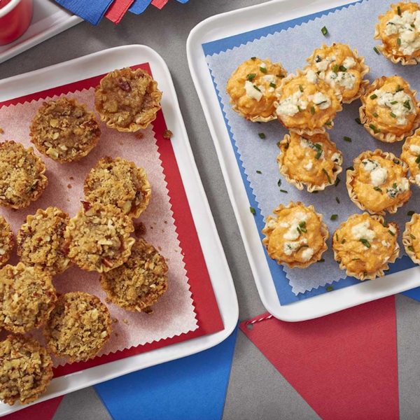 Buffalo Chicken Bites and Mini Apple Pies