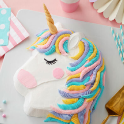 rainbow unicorn cake