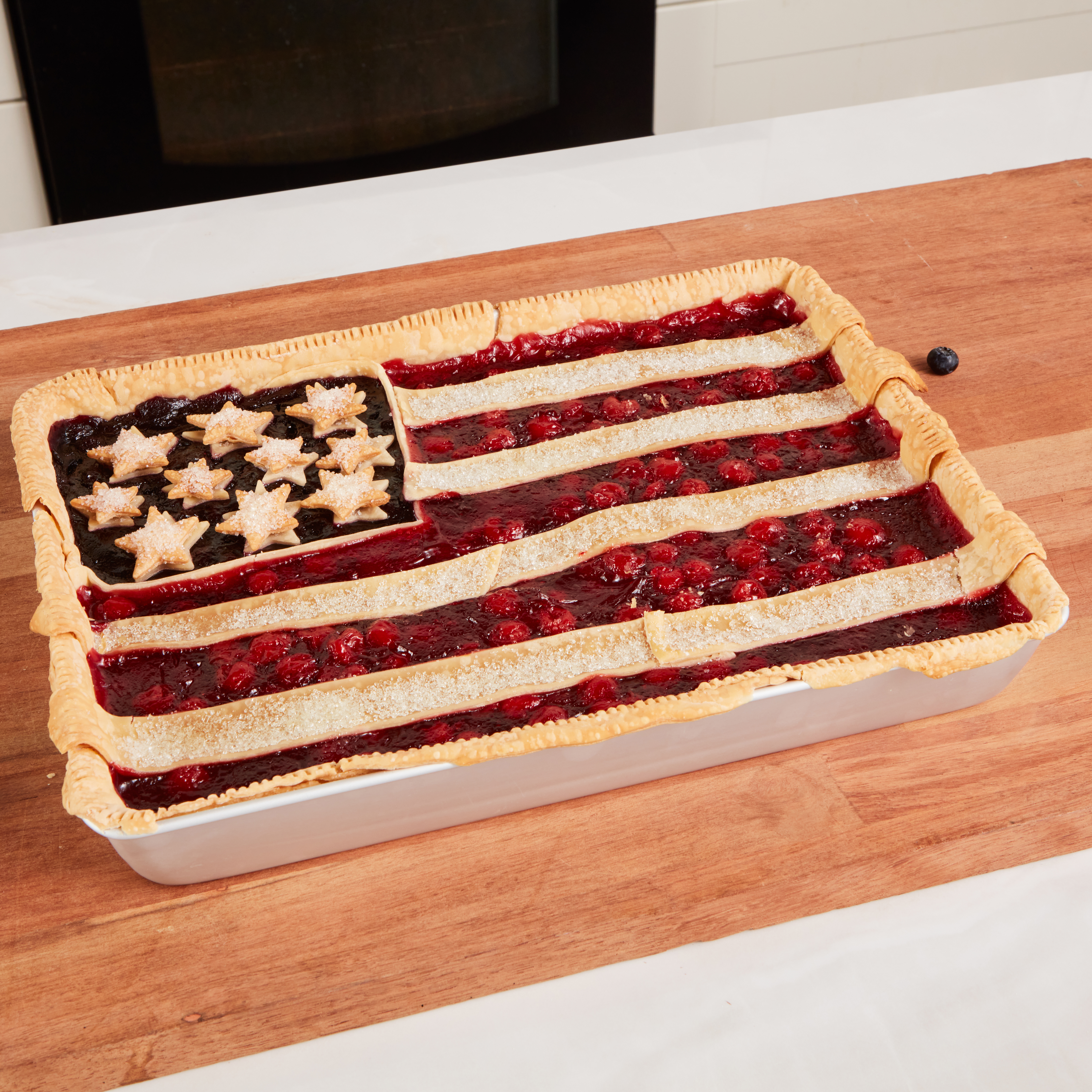 American Flag Berry Cobbler
