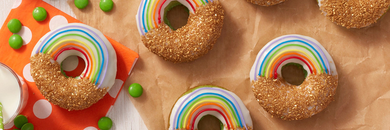 St. Patrick's Day Rainbow Donuts