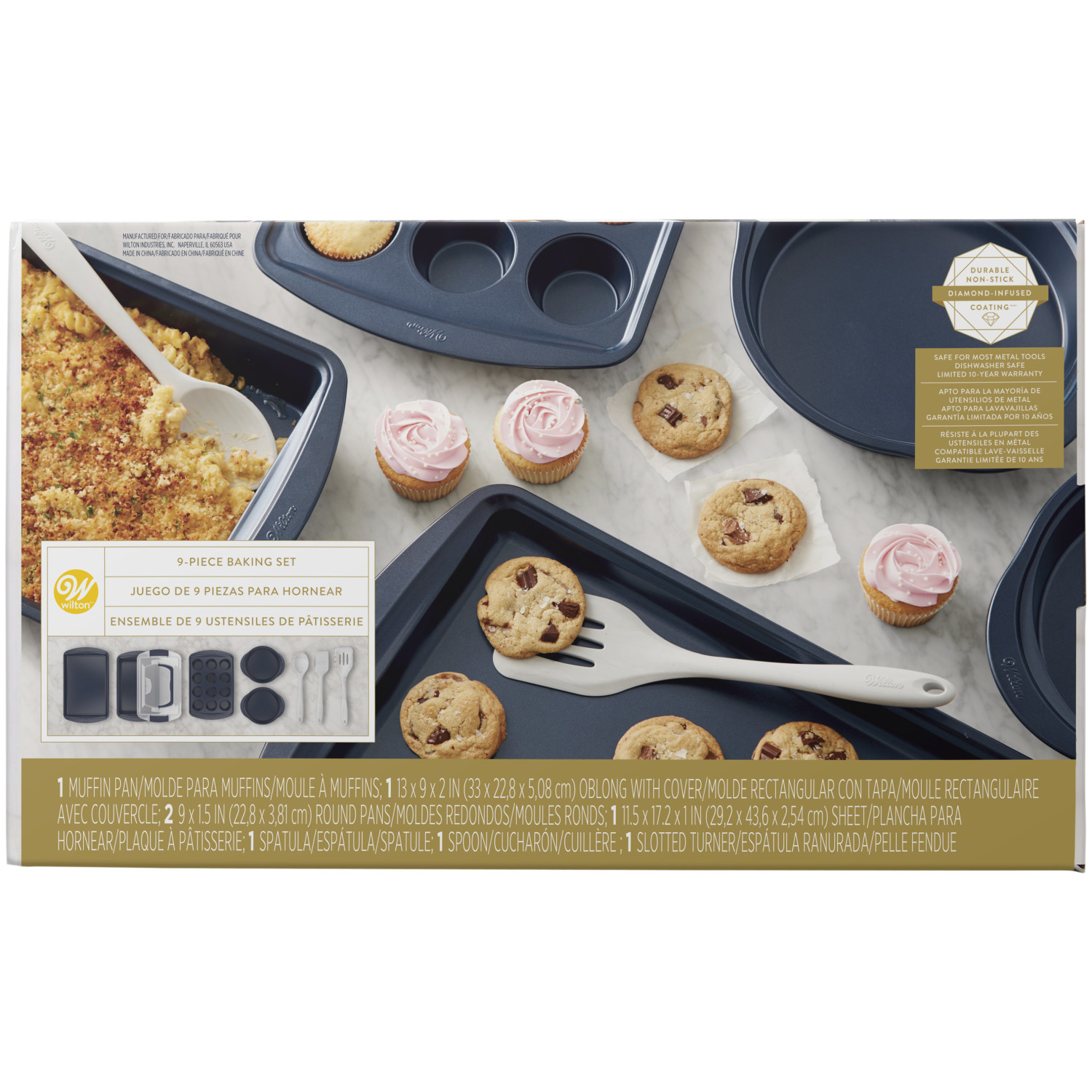 Blue Diamond 13 x 18 and 13 x 9 Sheet Pan 2-Piece Set