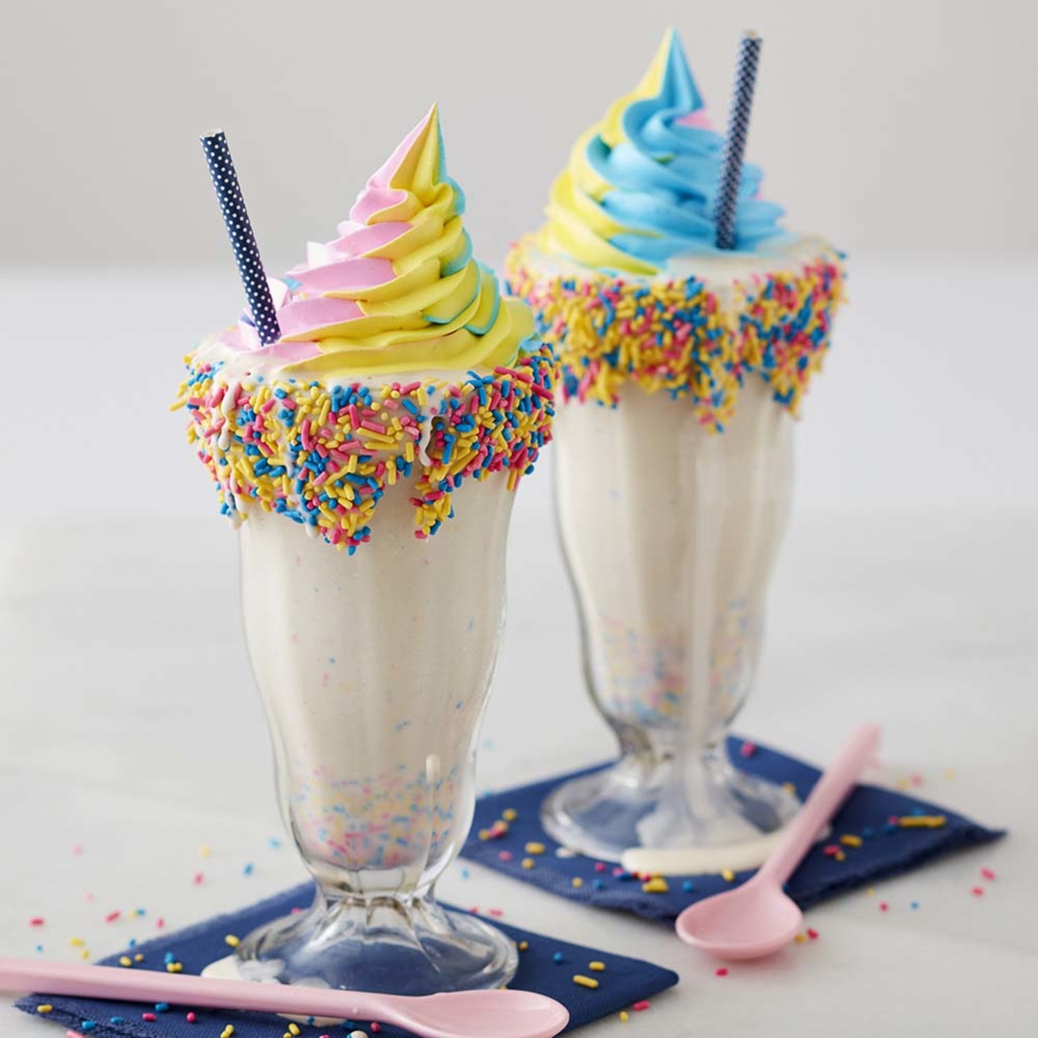 Color Swirl Homemade Milkshake