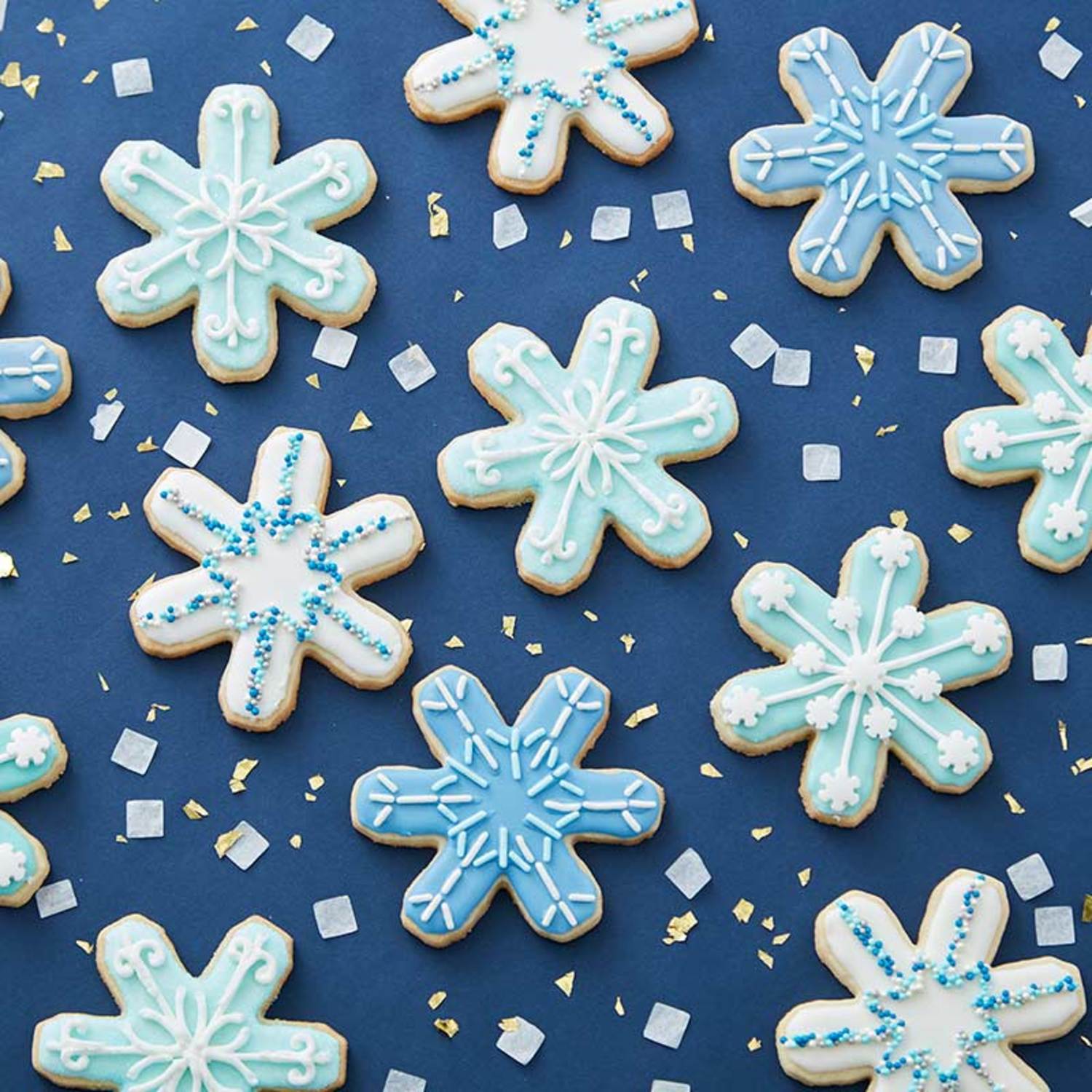 Purple and Blue Snowflake Shaped Sprinkles