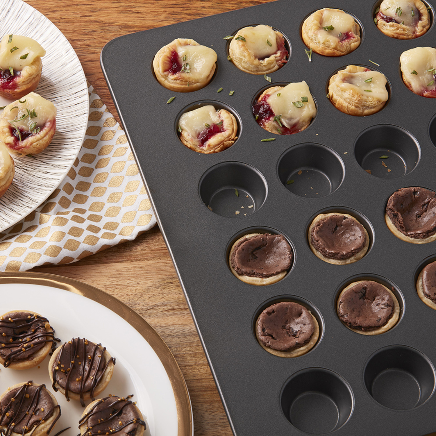 Cranberry Brie Bites and Creamy Chocolate Tarts