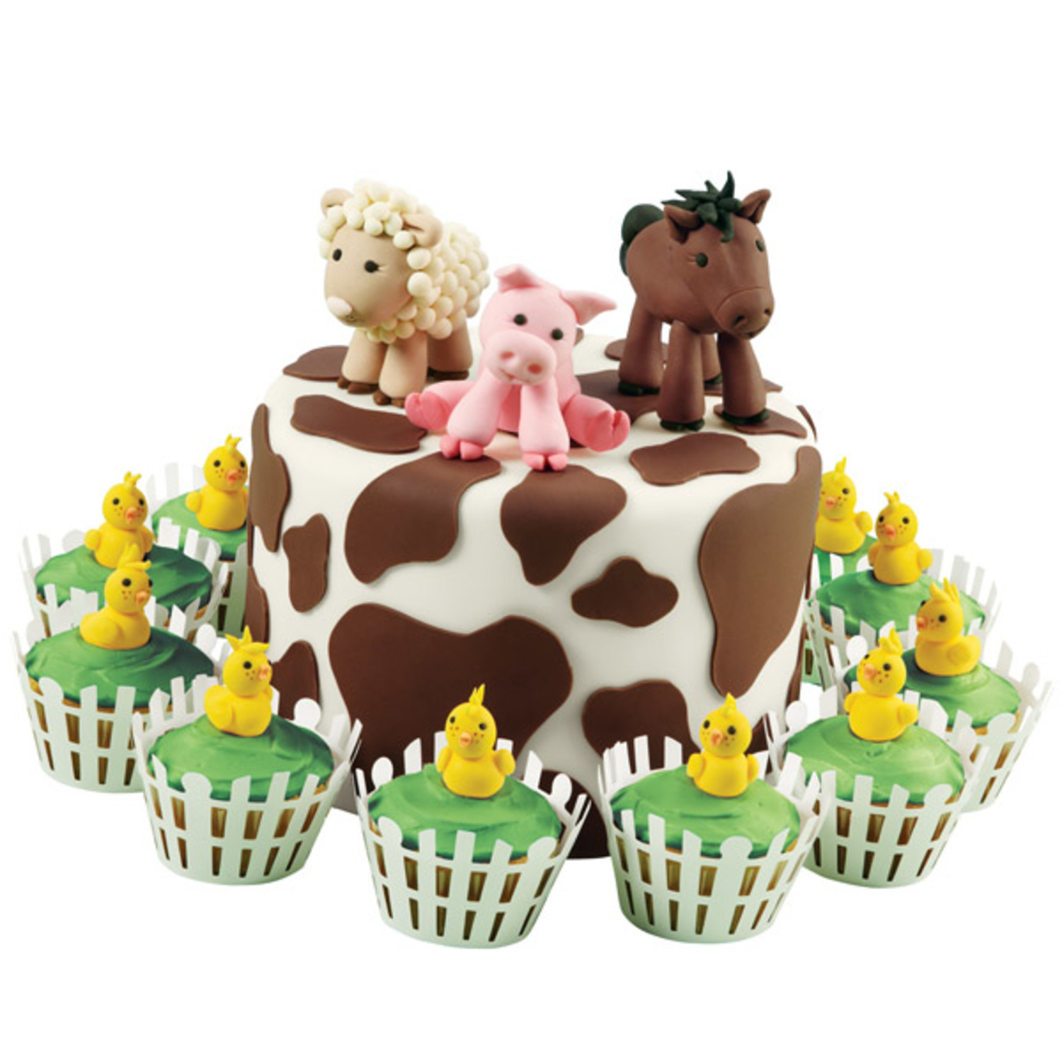 Friends on the Farm Cake & Cupcakes