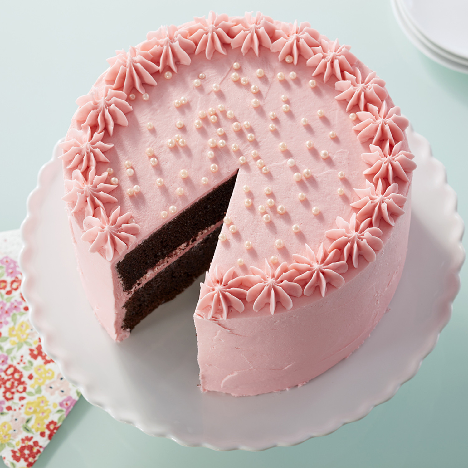 The Best Pink Velvet Cake - Flouring Kitchen