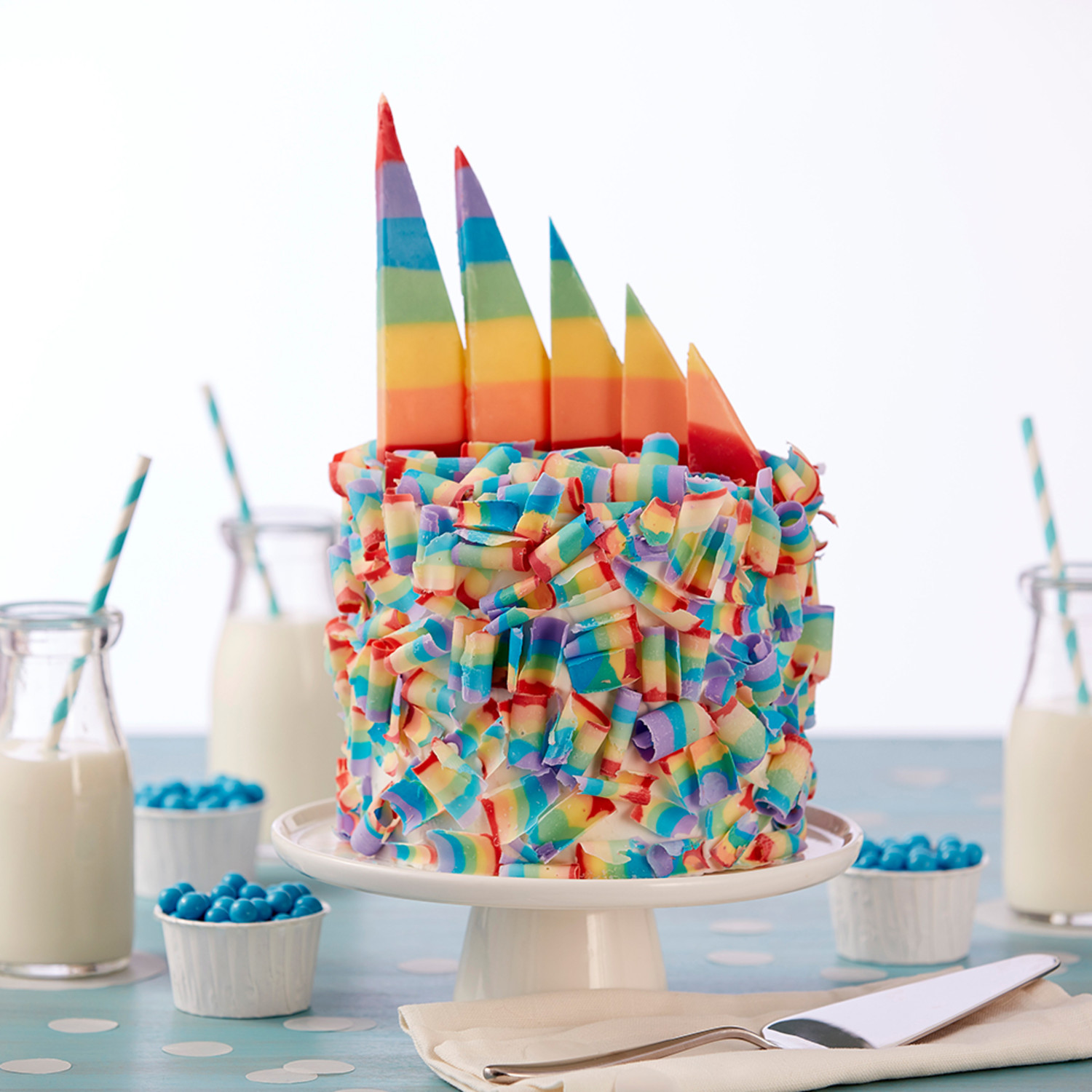 Candy Curl Rainbow Cake