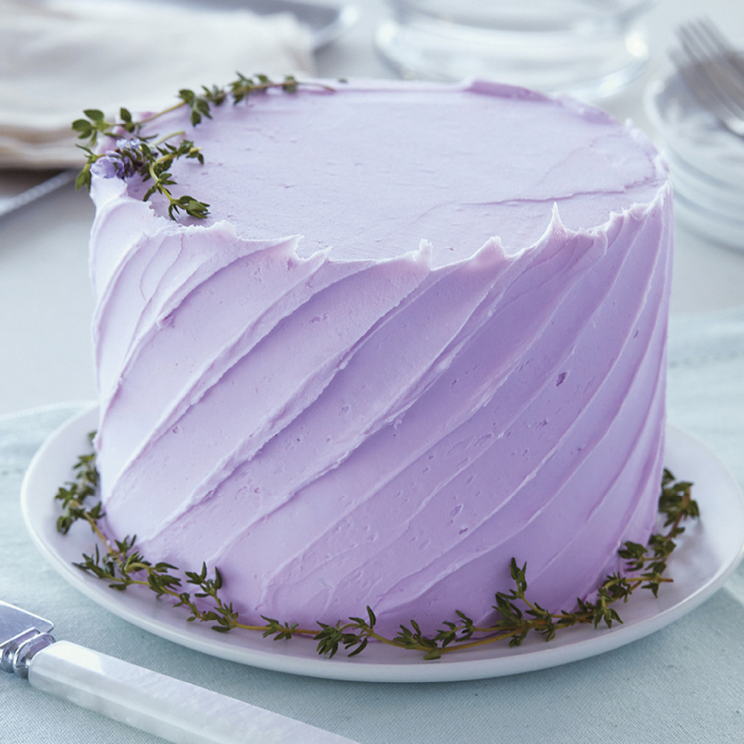 purple bridal shower cakes