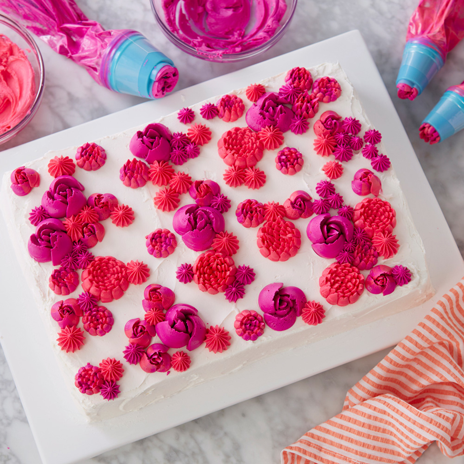 Easy Blooms Floral Sheet Cake
