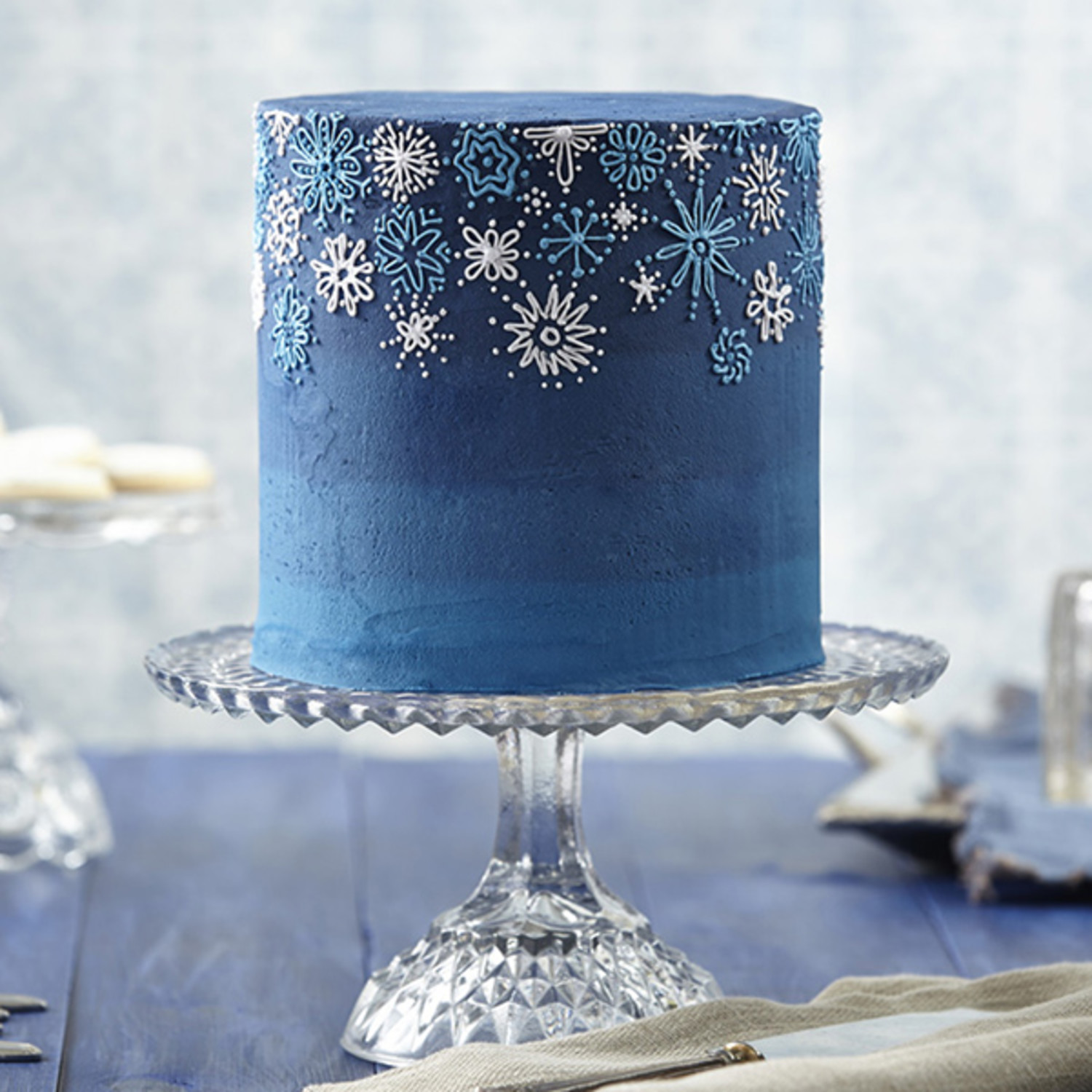 Blue Swirl Buttercream Cake - orderAcake.ng