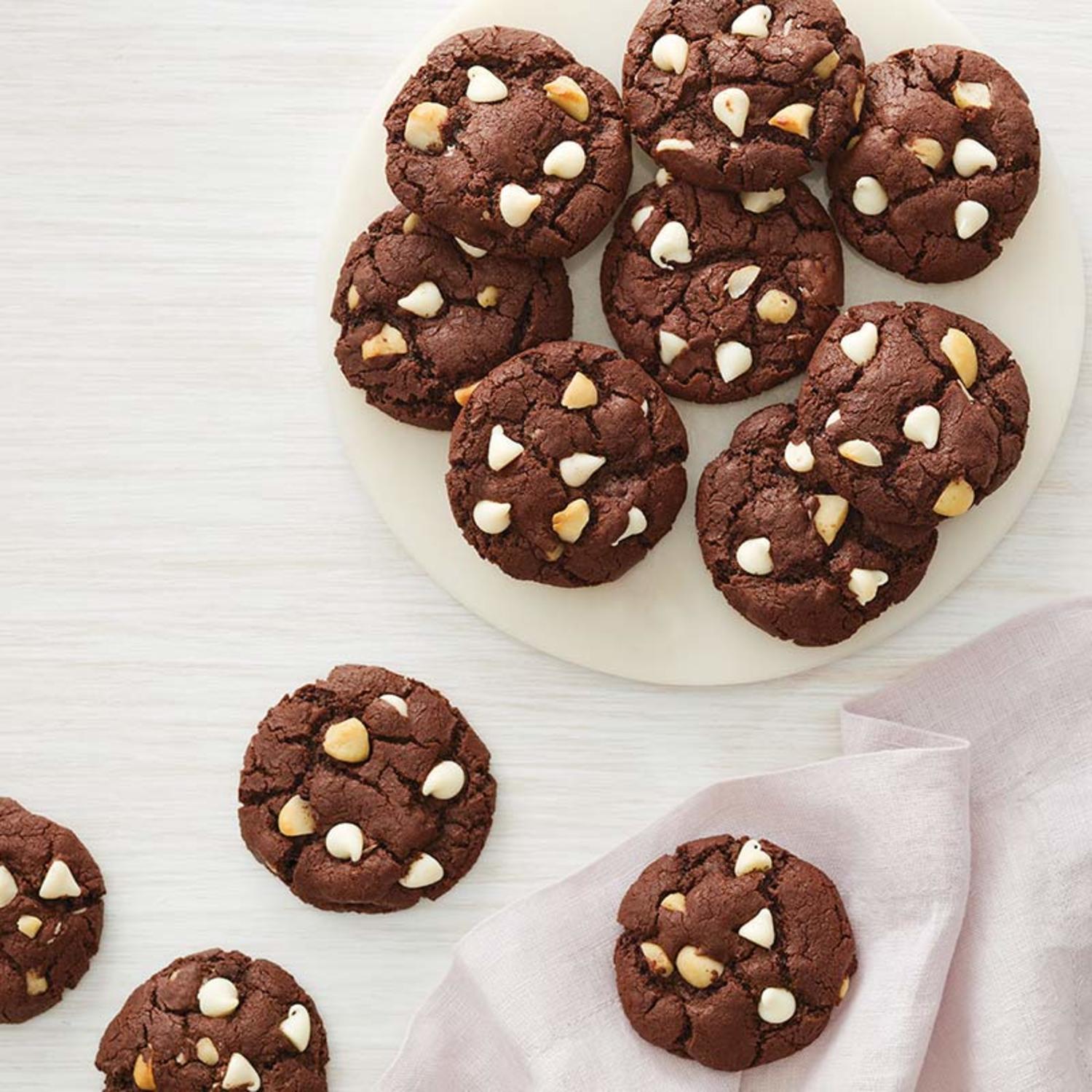 Double Chocolate Cookies with Macadamia Nuts