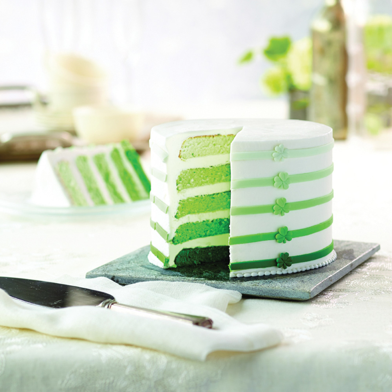 St. Patrick's Day Ombre 5-Layer Cake