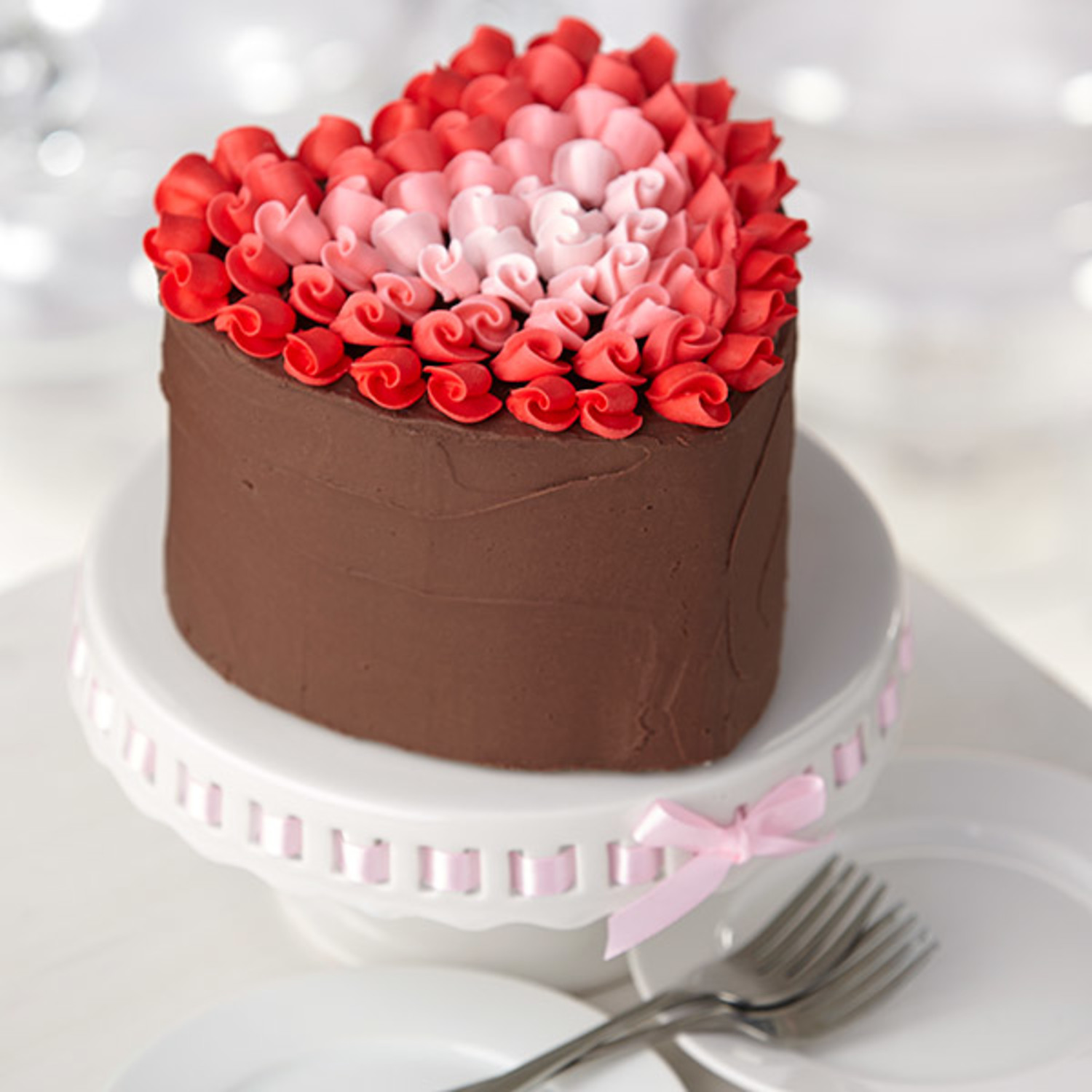 Surrounded by Love Heart Cake