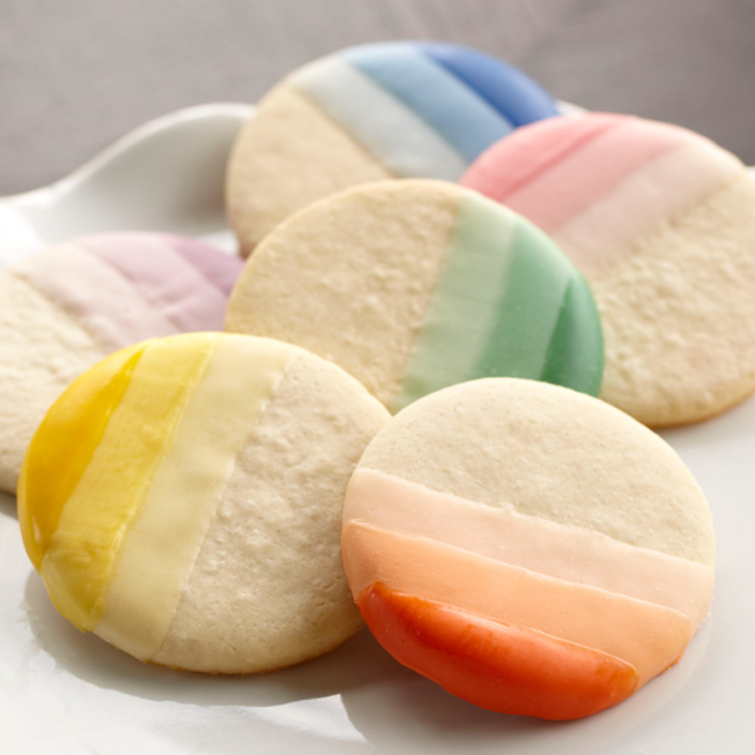 Ombre Candy-Dipped Cookies