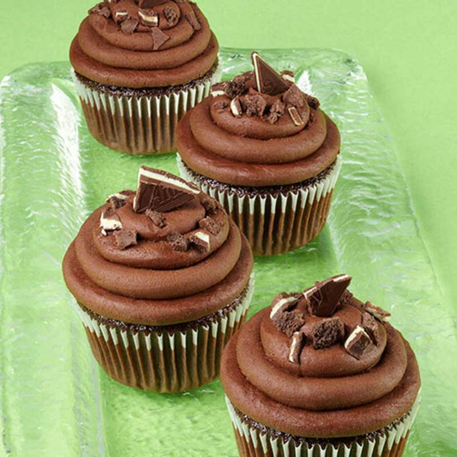 Grasshopper Cupcakes