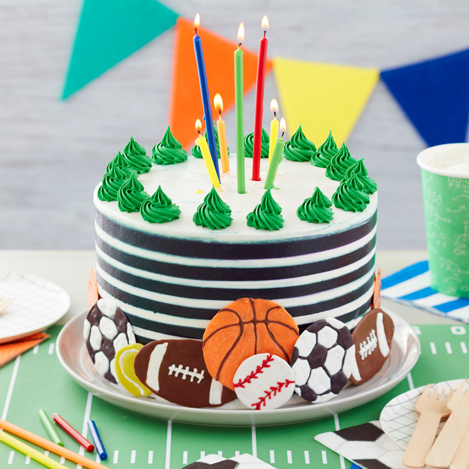 For the Love of Sports Birthday Cake