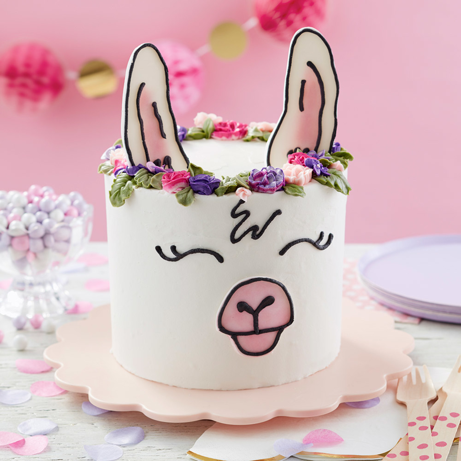 The Sweetest Llama Cake! - Kisses + Caffeine