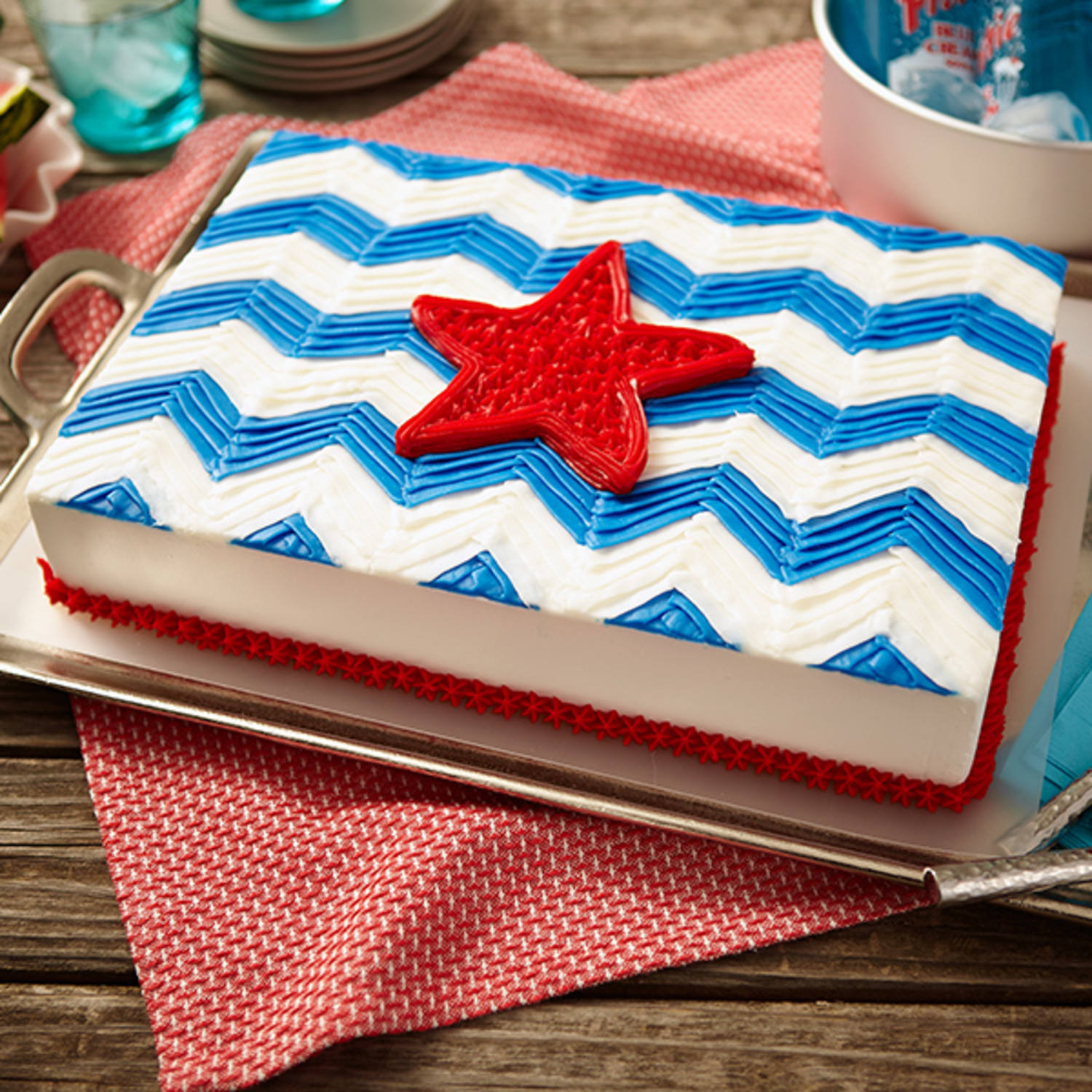 Americana Wave Sheet Cake