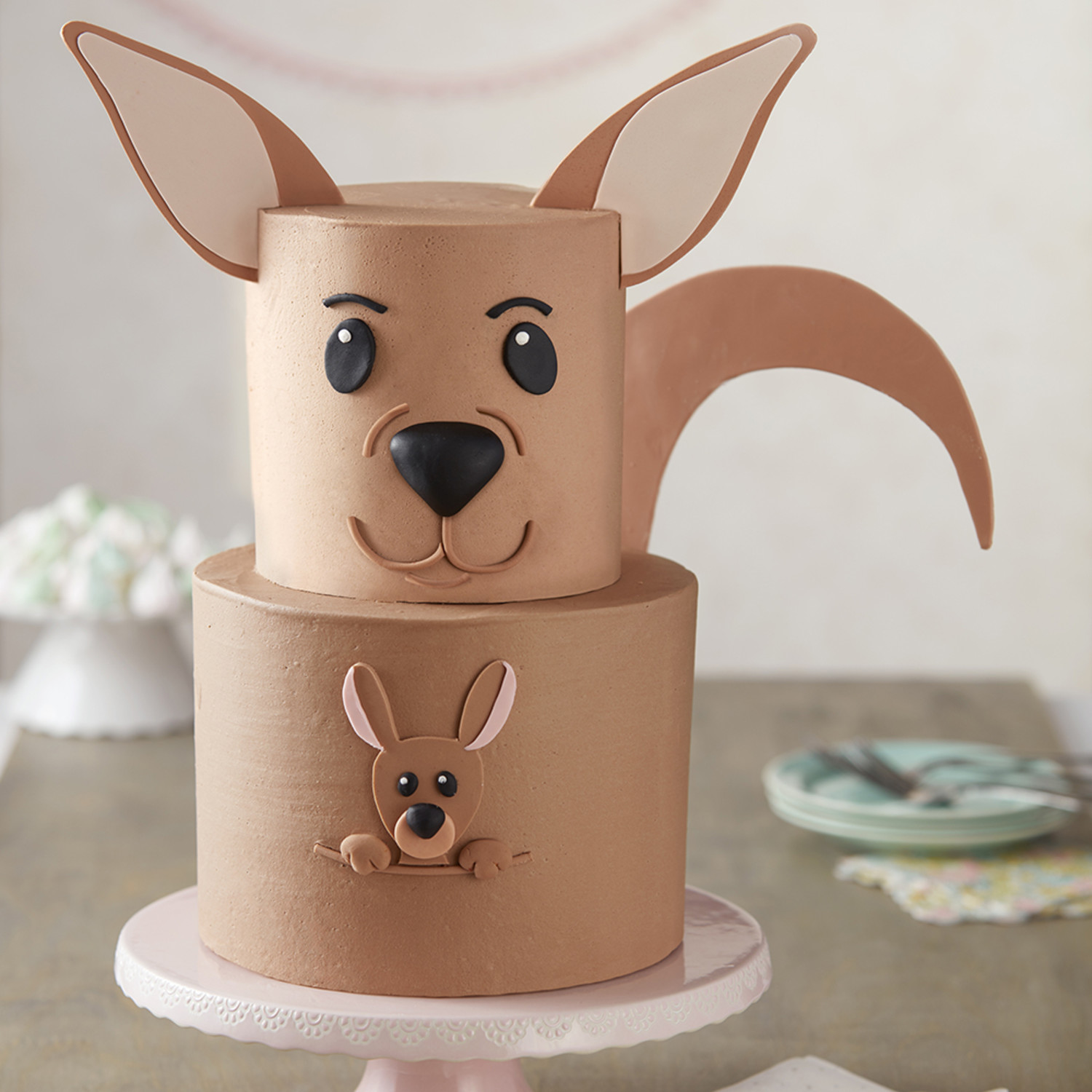 BIABISD kangaroo Cake Topper Animals themed cake topper kangaroo Happy  birthday party Decorations : Amazon.in: Toys & Games