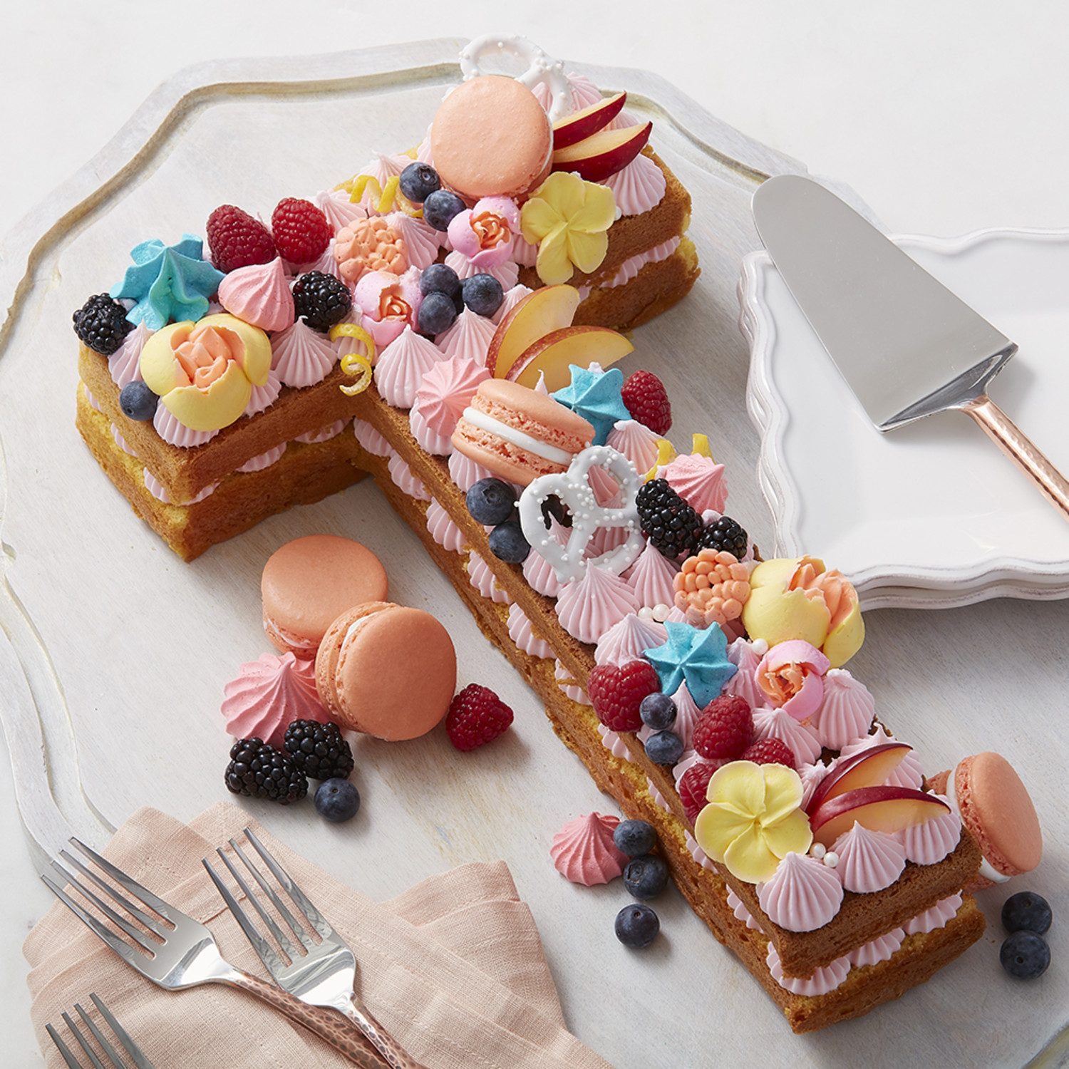 OMG Letters Cake - Sprinkle Bakes