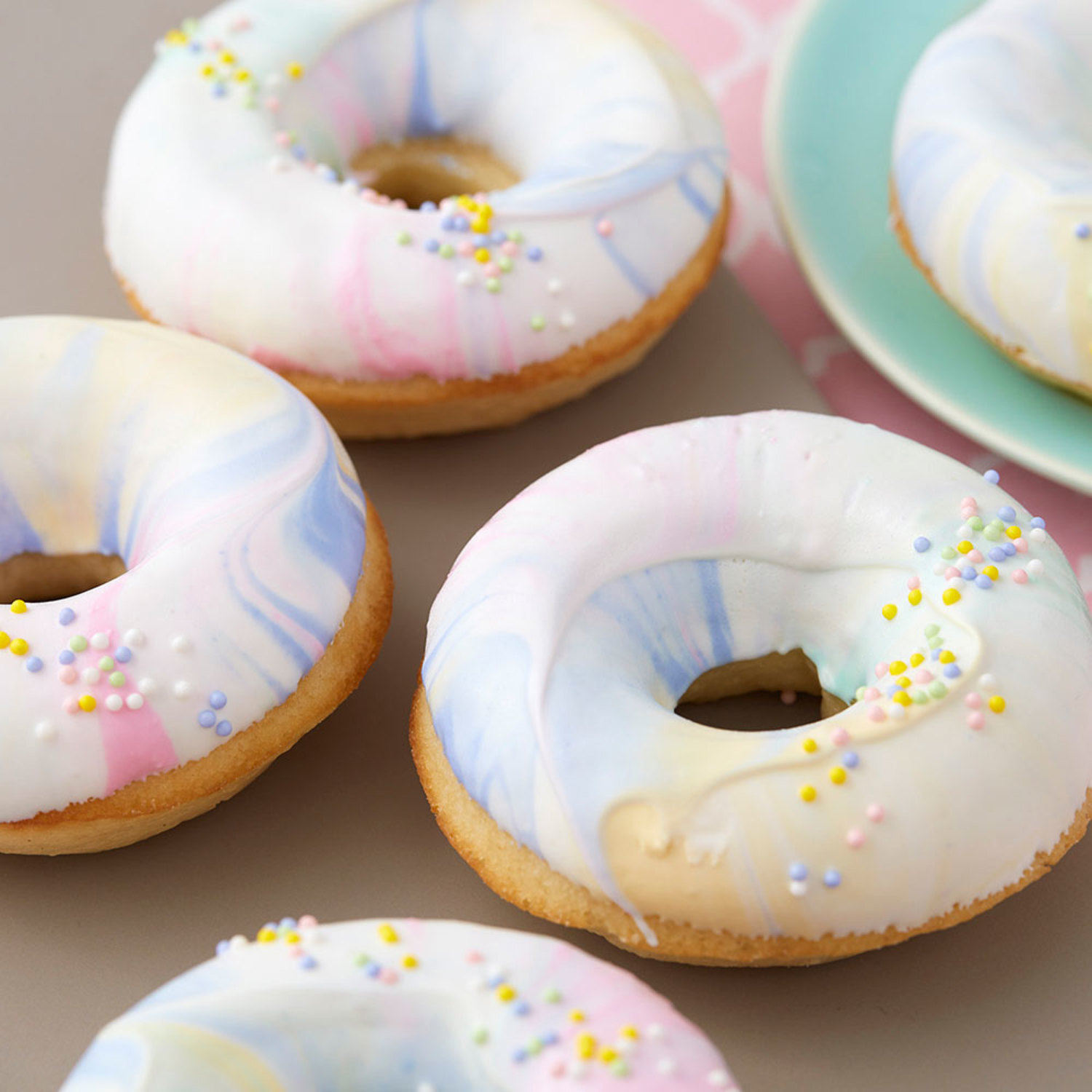 Marble-ous Springtime Donuts