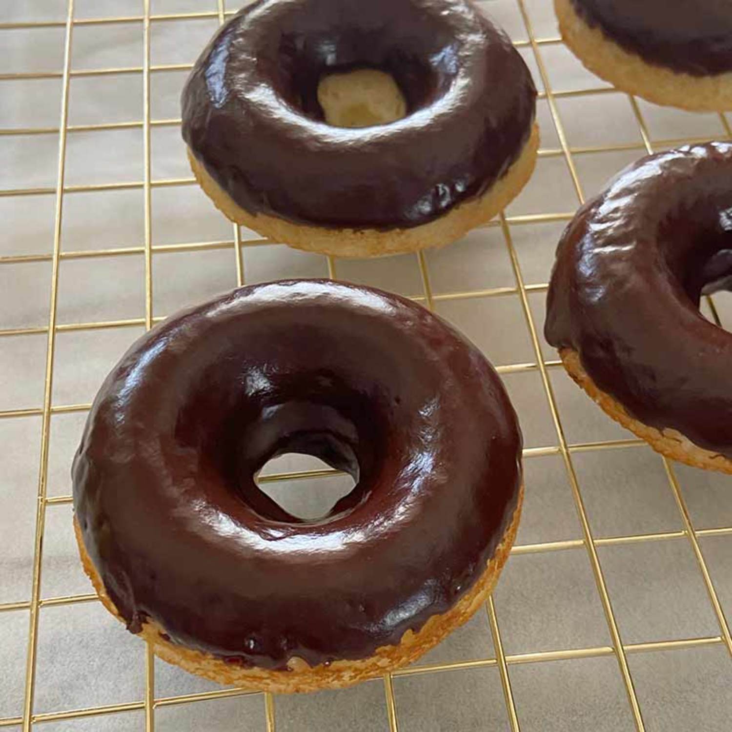 Glazed Chocolate Cake Doughnuts - Alpine Ella