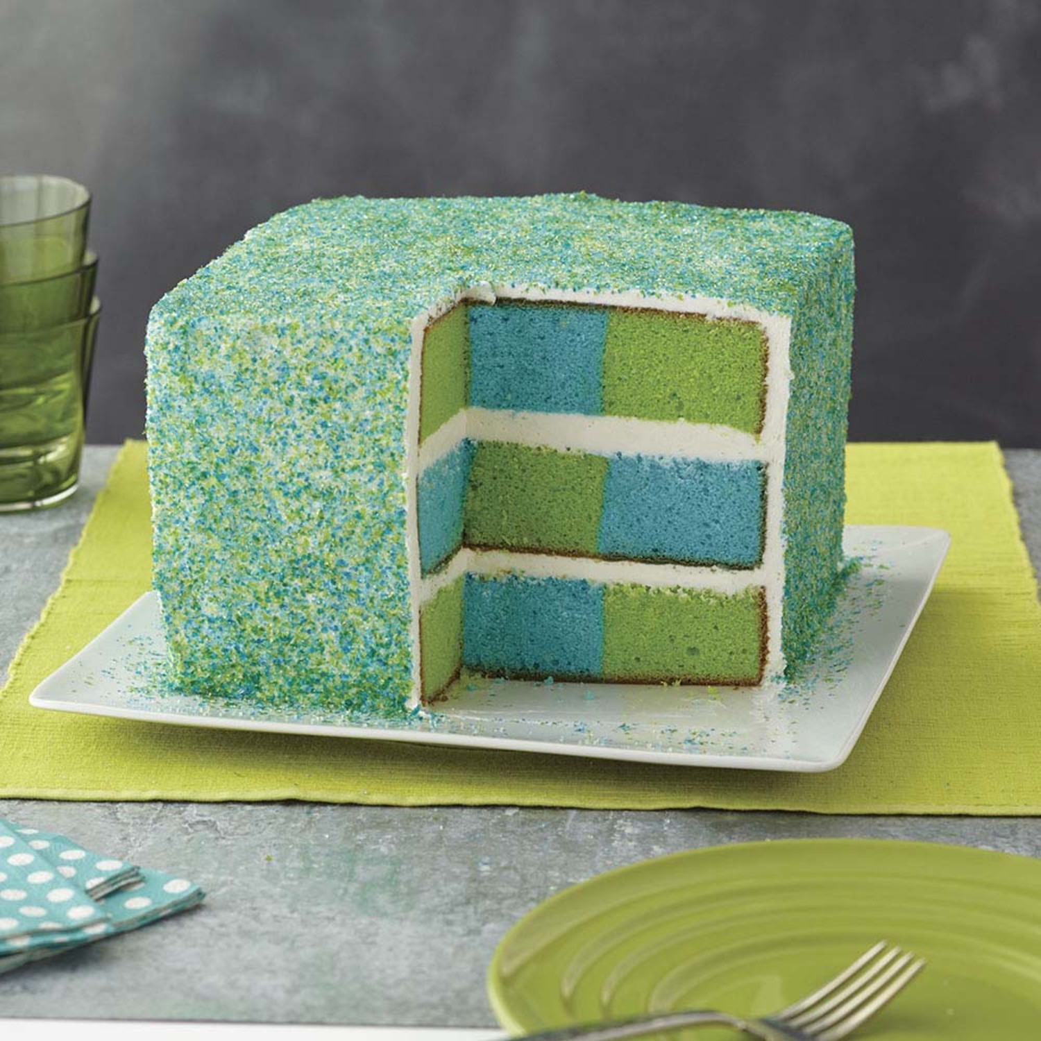 mint chocolate kintsugi cake » Hummingbird High