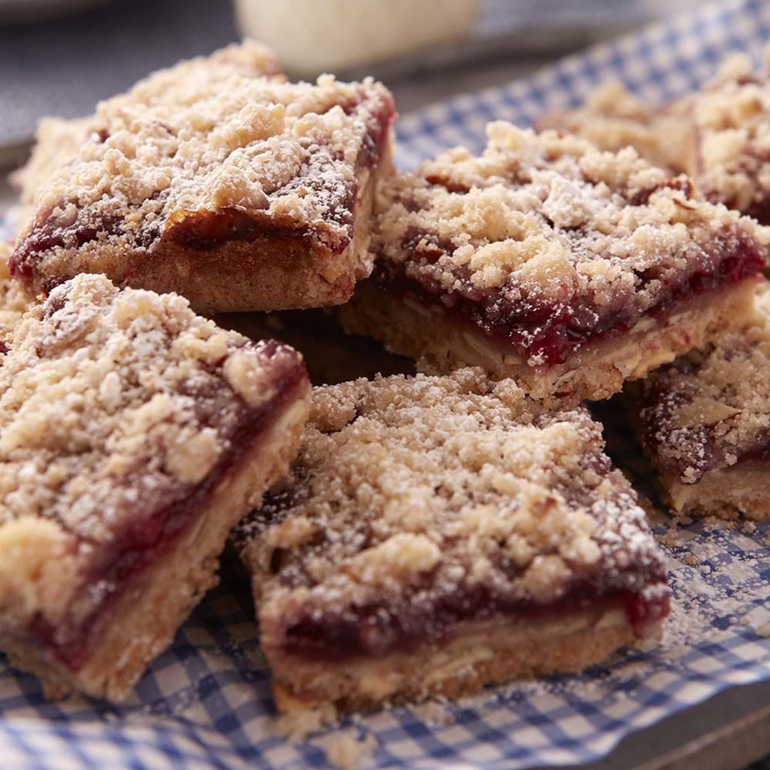 Raspberry Almond Crumble Bars