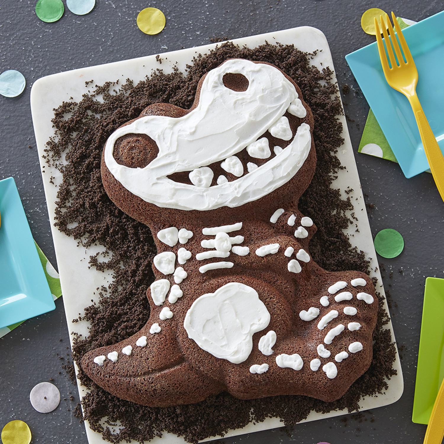 Good to the Bone Brownie Dino Cake - Wilton