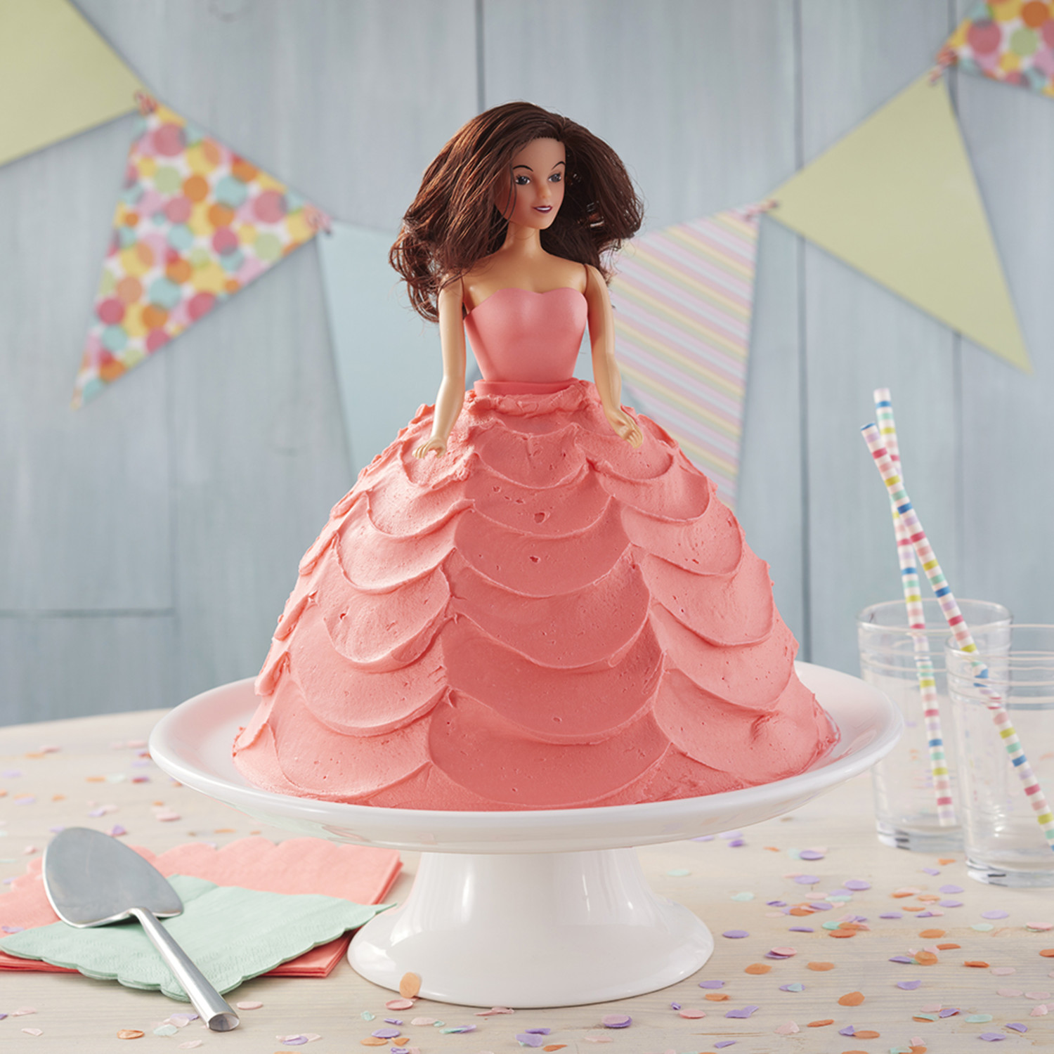 Blue Barbie Doll Cake – Creme Castle