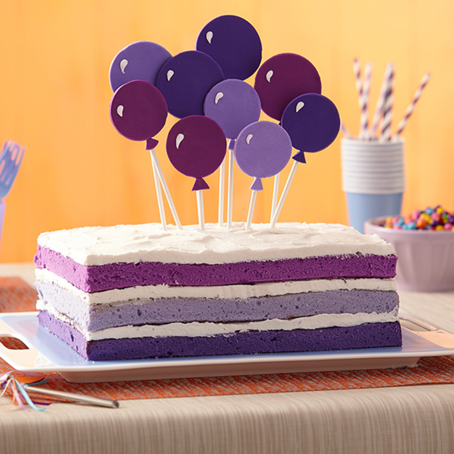 Purple Naked Birthday Cake