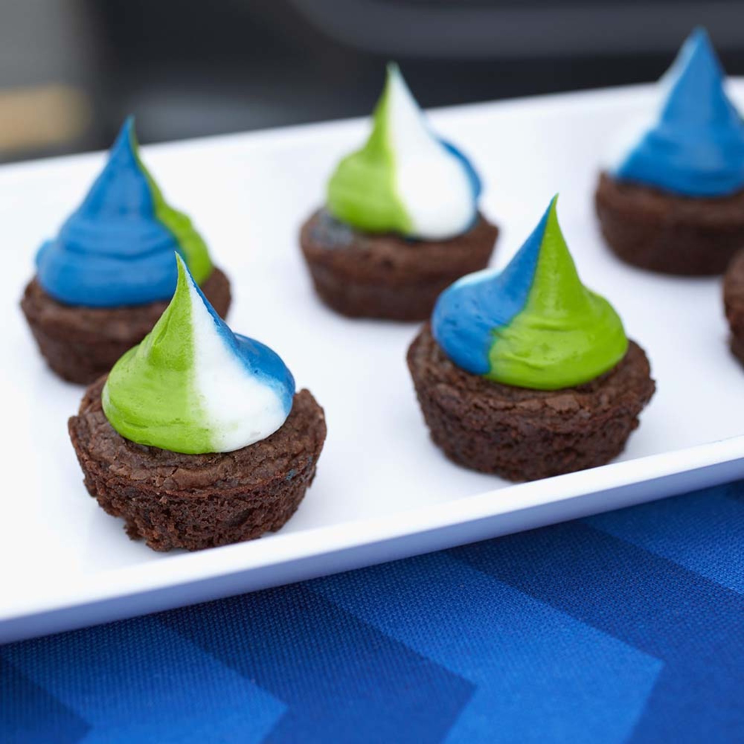 Color Swirl Mini Brownies Recipe