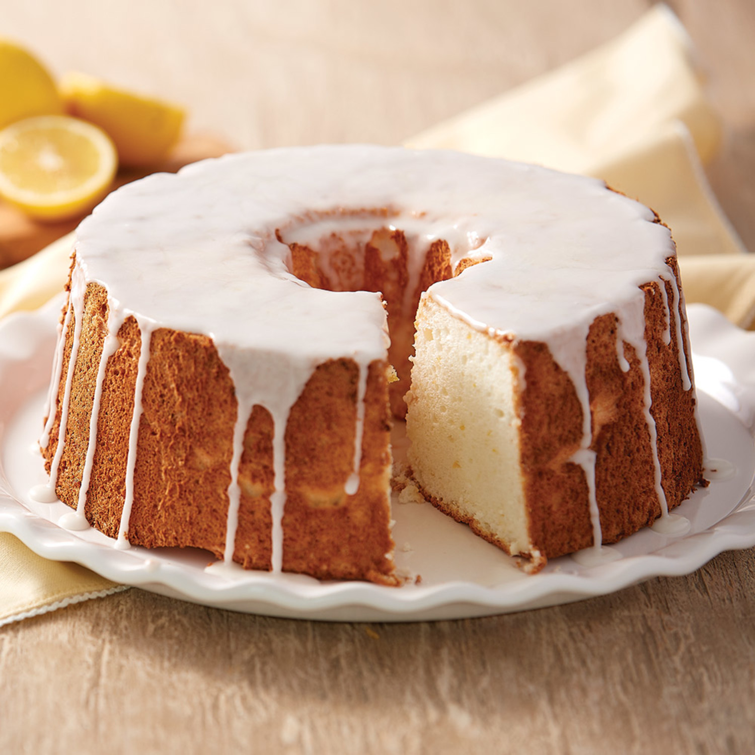 Lemon Chiffon Cake Recipe: Angel Food Cake Meets Pound Cake!