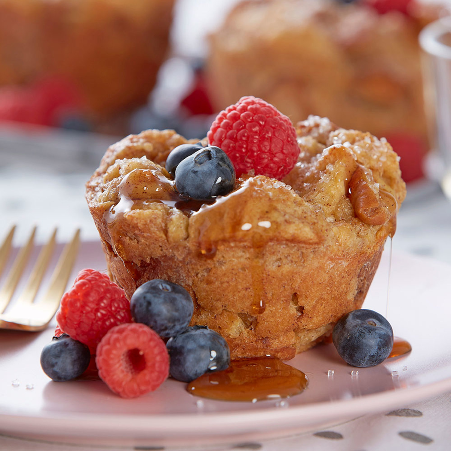 Jumbo Cheesecake-Stuffed French Toast Muffins