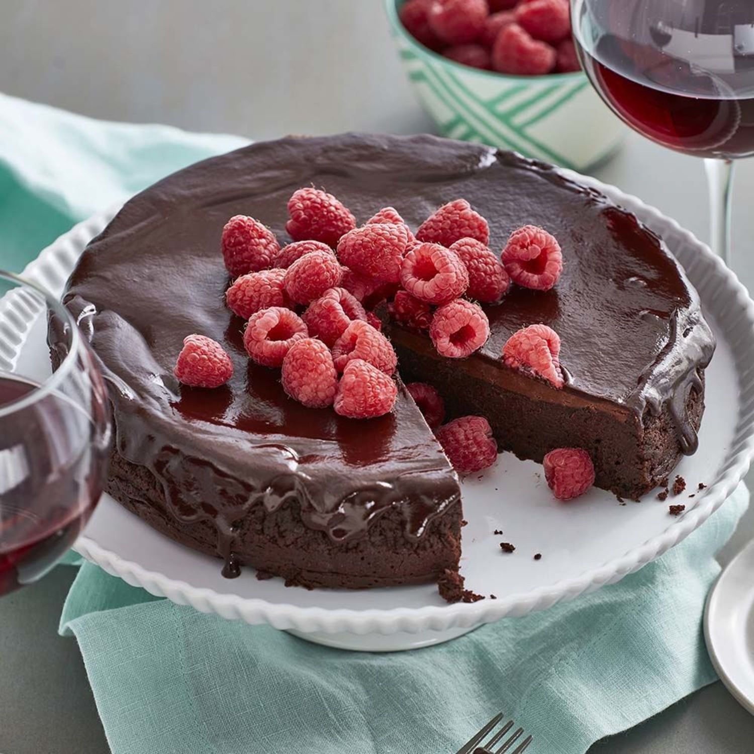 Chocolate Raspberry Ganache Cake for Chocolate Monday! • The Heritage Cook ®