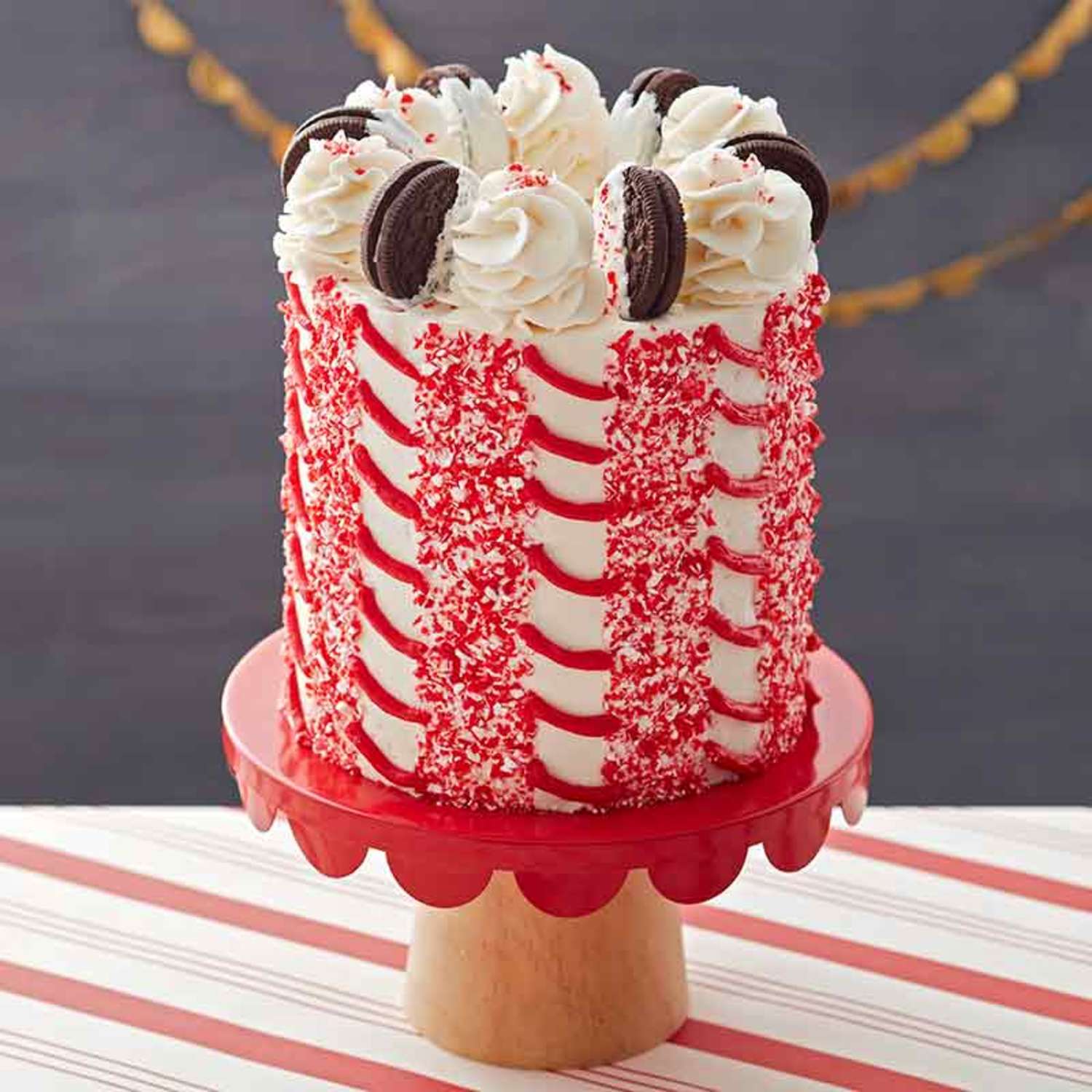 White Chocolate Peppermint Oreo Cake - Inside BruCrew Life