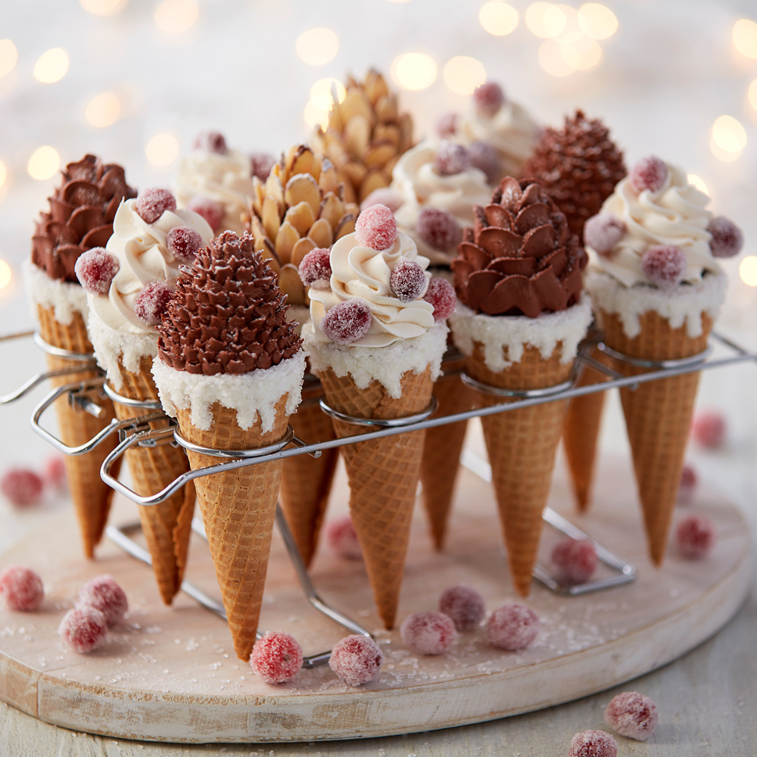 Winter Pine 'Cone' Cupcakes - Wilton