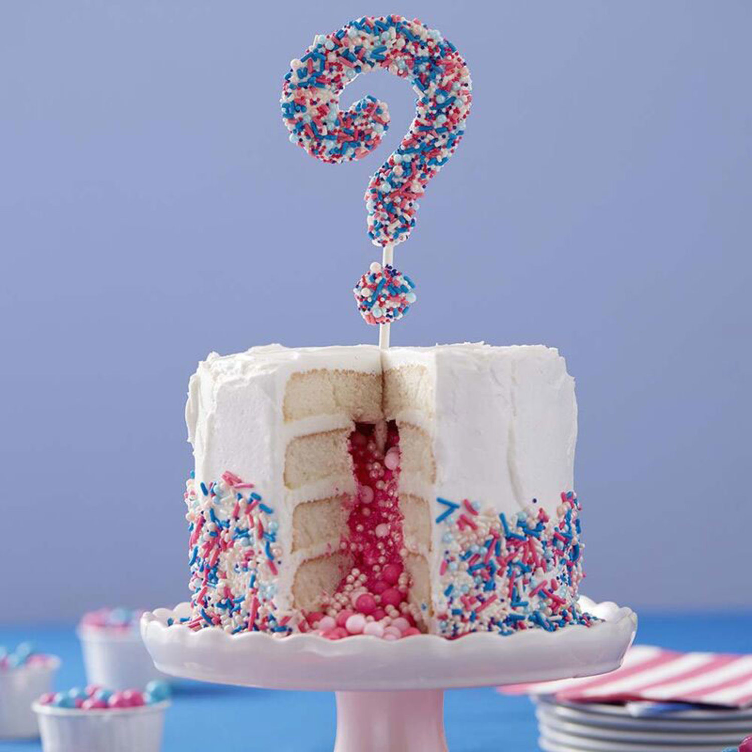 Surprise Gender Reveal Baby Shower Cake pic