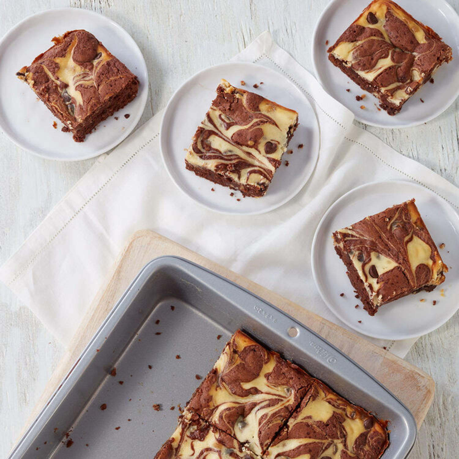 Cheesecake Marble Brownies - Cambrea Bakes