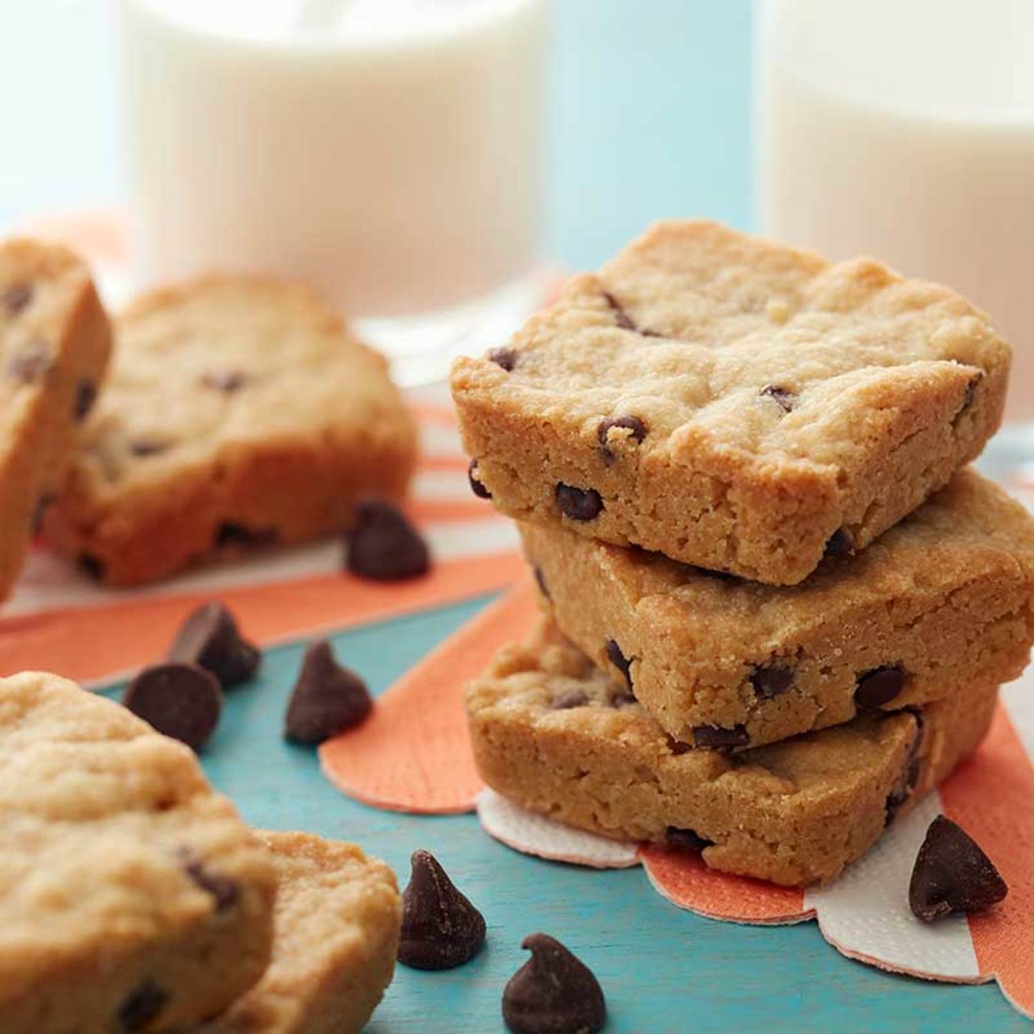 Mini Chocolate Chip Cookie Squares