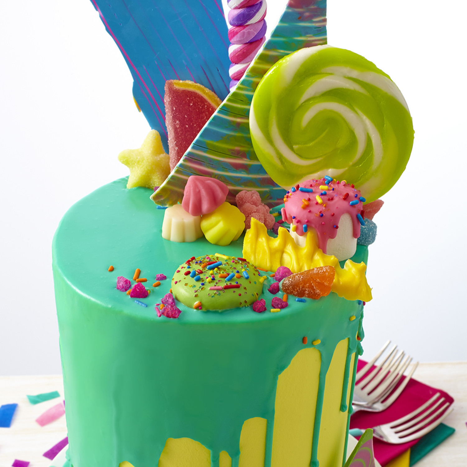 37 Best kids Birthday Cake Ideas : Pastel Candy Land