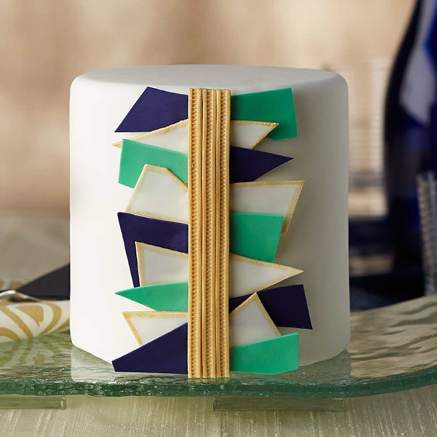 Abstract Art Fondant Cake