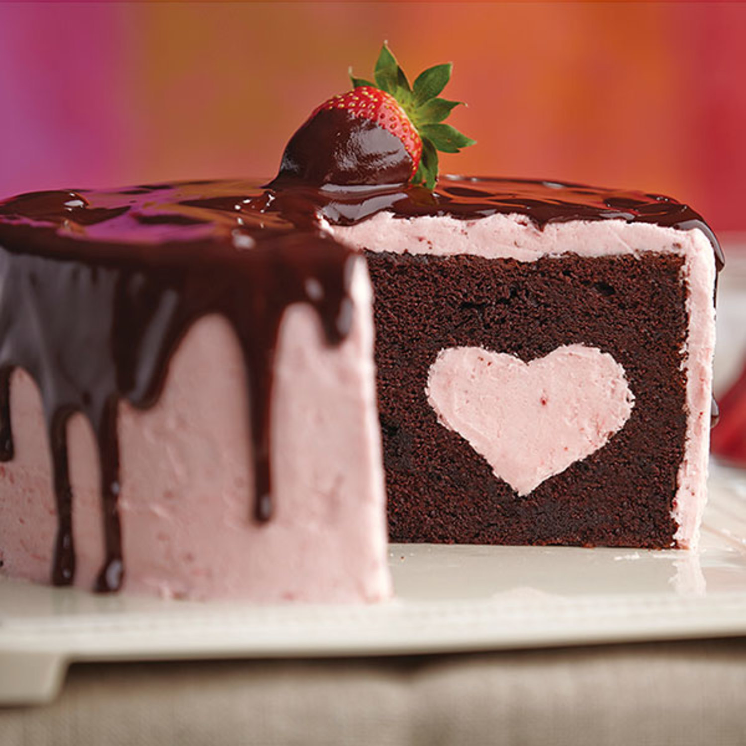 Chocolate Dipped Strawberry Cake - Wilton