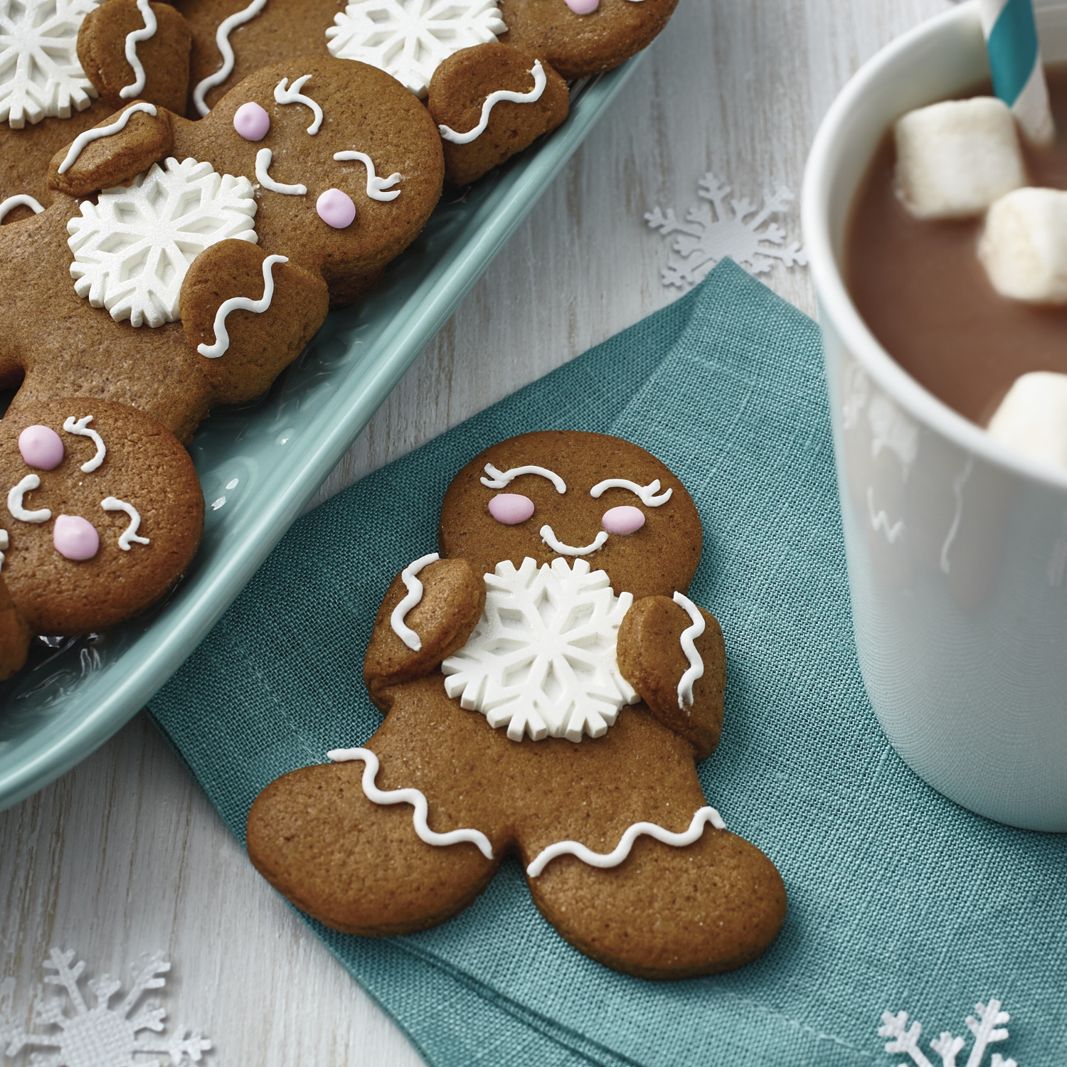 Sparkly Snowflake Gingerbread Friends