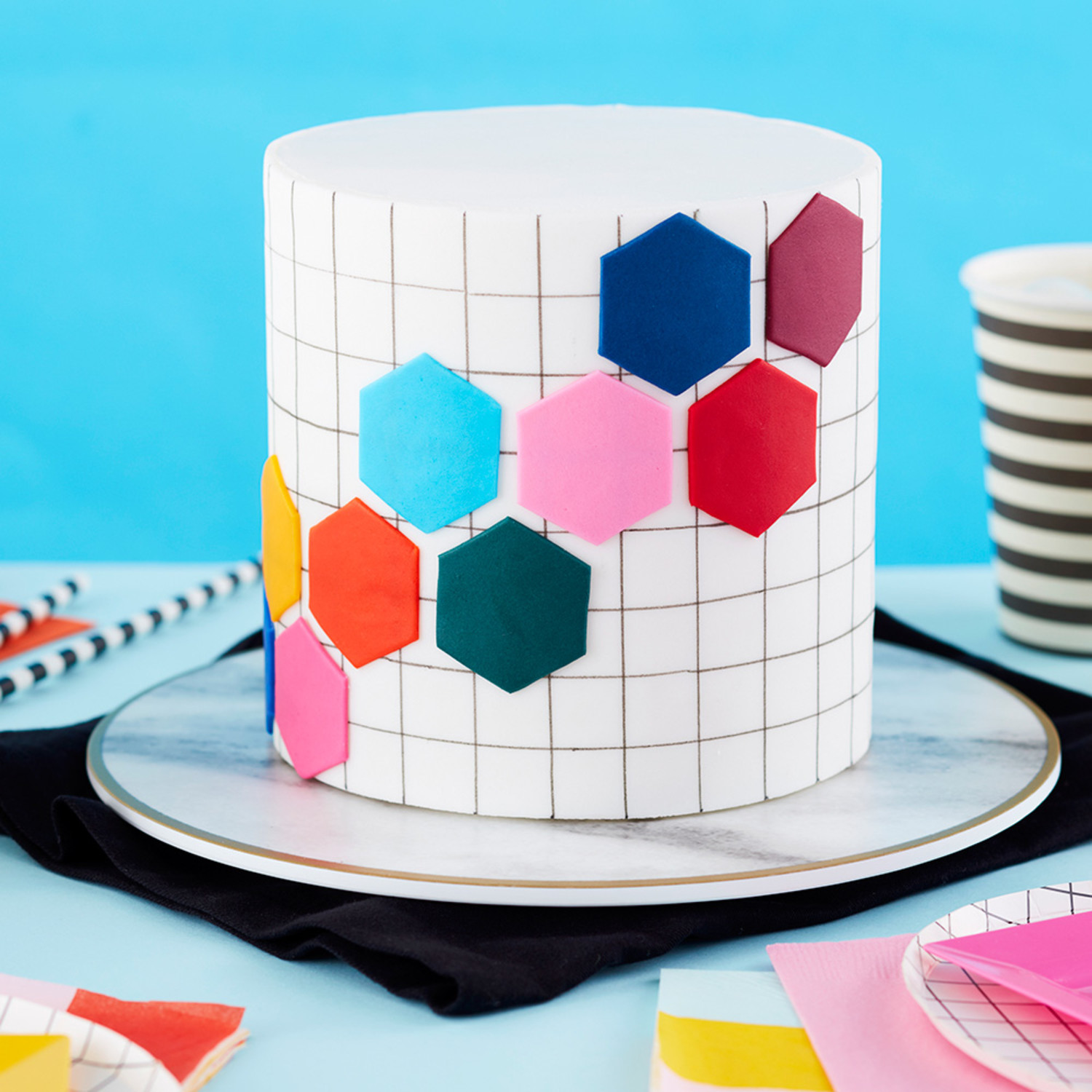 Batter and Icing Charts for Hexagon Cakes