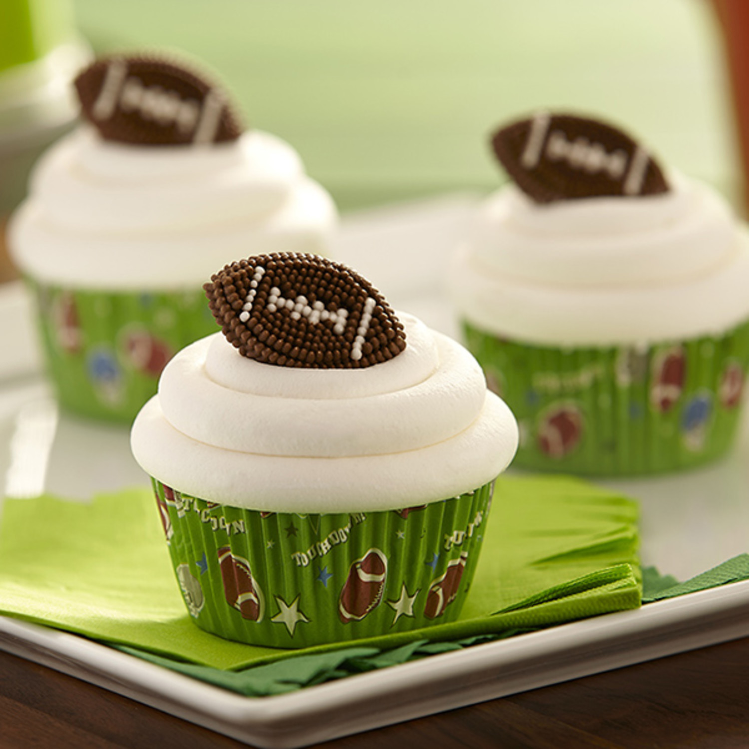 Easy Football Cupcakes