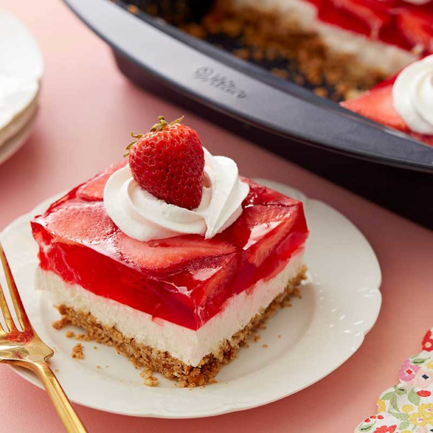 Strawberries n' Cream Pretzel Salad Dessert Recipe - Simply Taralynn | Food  & Lifestyle Blog