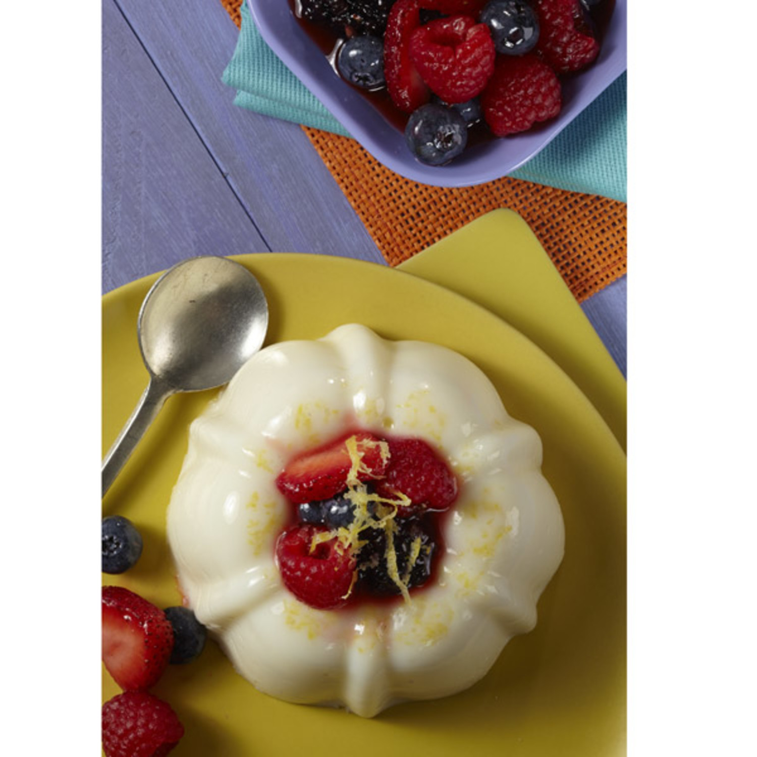 Lemon Panna Cotta with Macerated Berries