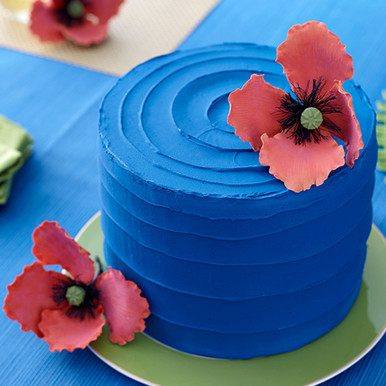 Blue flower cake | Birthday cake with flowers, Flower cake design, Flower  cake