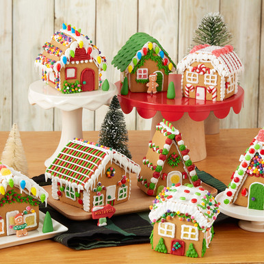 Snowy Gingerbread Village Cake - Wilton